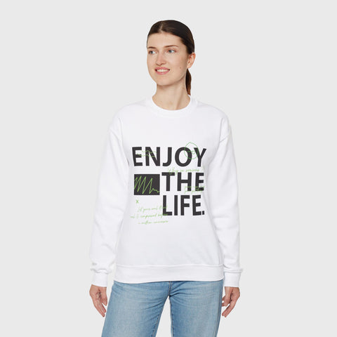 Enjoy the Life - Heavy Blend™ Crewneck Sweatshirt