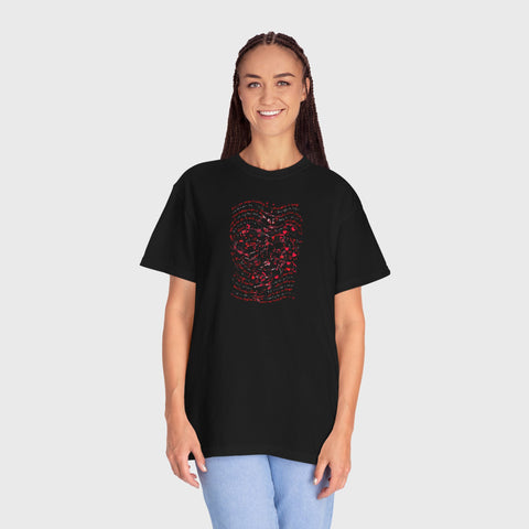 Abstract Music Lyrics - Unisex music tee
