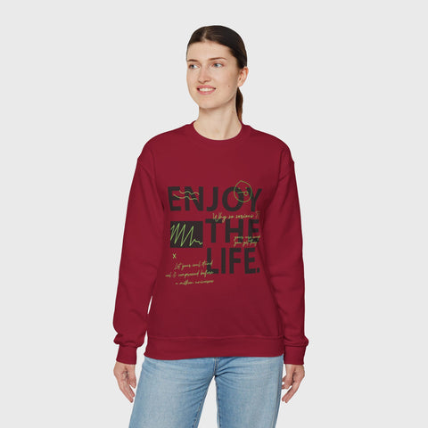 Enjoy the Life - Heavy Blend™ Crewneck Sweatshirt