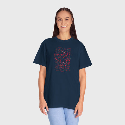 Abstract Music Lyrics - Unisex music tee