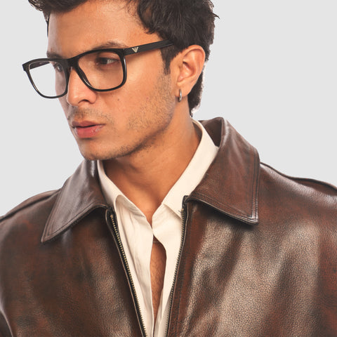 The Rugged Vintage - Men's Leather Jacket