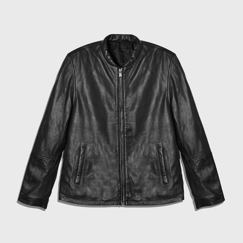 The Bomber men’s leather bomber jacket with classic everyday style