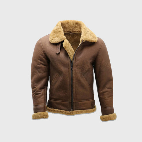 The Exile men’s brown and black leather jacket with rugged premium style