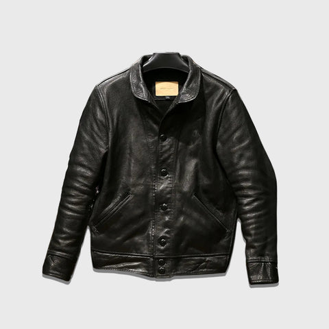 The Outlander men’s top grain cow leather jacket with premium rugged look