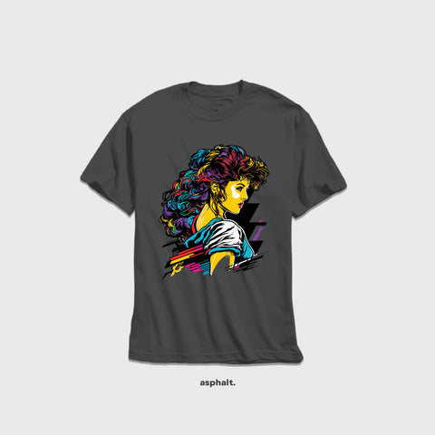 80s Vintage Girl - Crew Neck Tee