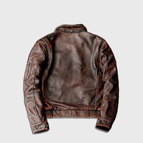 The Rugged Vintage - Men's Leather Jacket