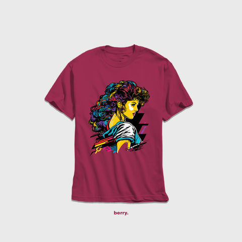 80s Vintage Girl - Crew Neck Tee