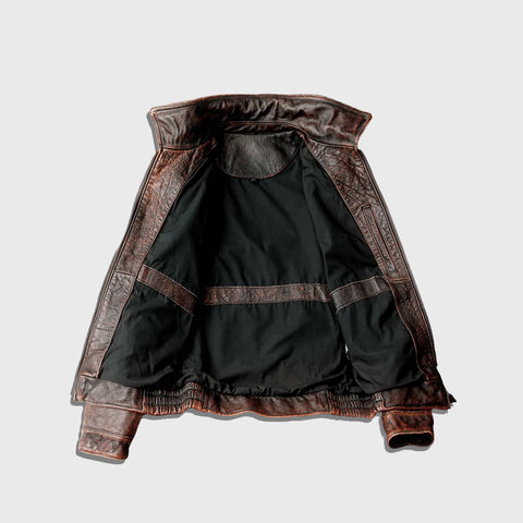 The Rugged Vintage - Men's Leather Jacket