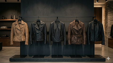 Women's leather jackets collection featuring premium classic and modern styles