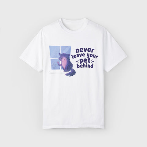 Never Leave the Cat - Garment Dyed Tee