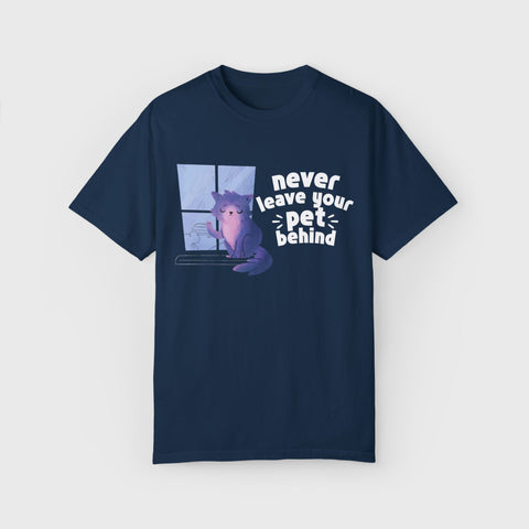 Never Leave the Cat - Garment Dyed Tee