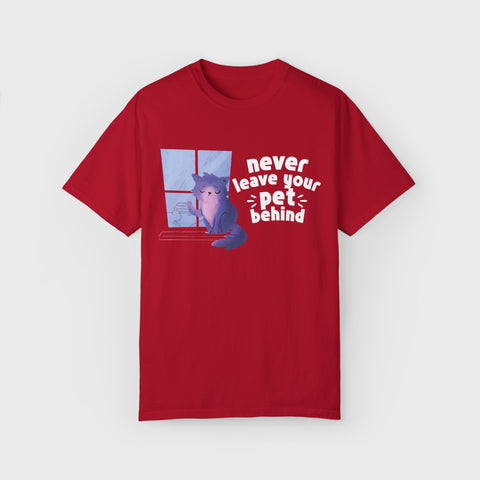 Never Leave the Cat - Garment Dyed Tee