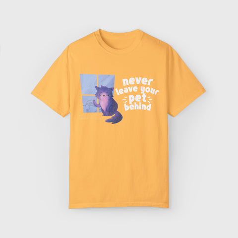 Never Leave the Cat - Garment Dyed Tee