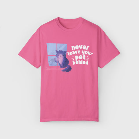 Never Leave the Cat - Garment Dyed Tee