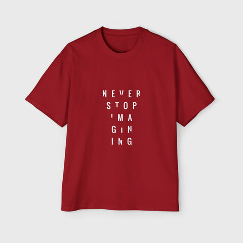 Never Stop Imagining - Men's Oversized Tee