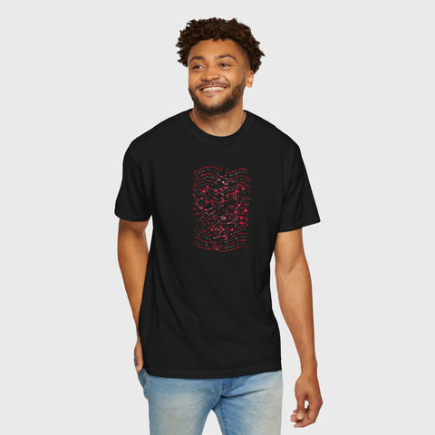 Abstract Music Lyrics - Unisex music tee