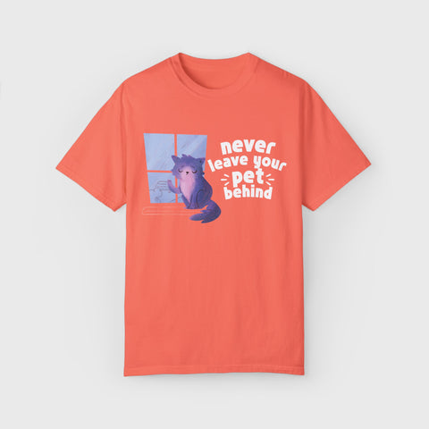 Never Leave the Cat - Garment Dyed Tee