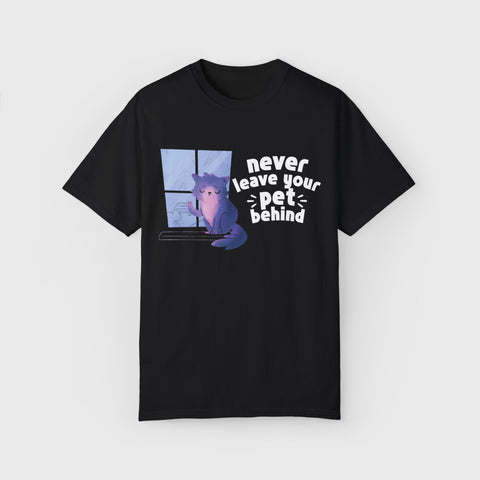 Never Leave the Cat - Garment Dyed Tee