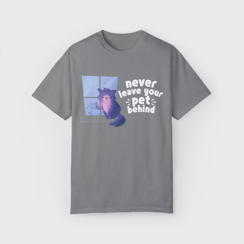 Never Leave the Cat - Garment Dyed Tee