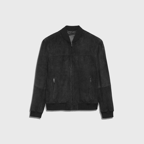 The Suede Bomber - Men's Leather Jacket