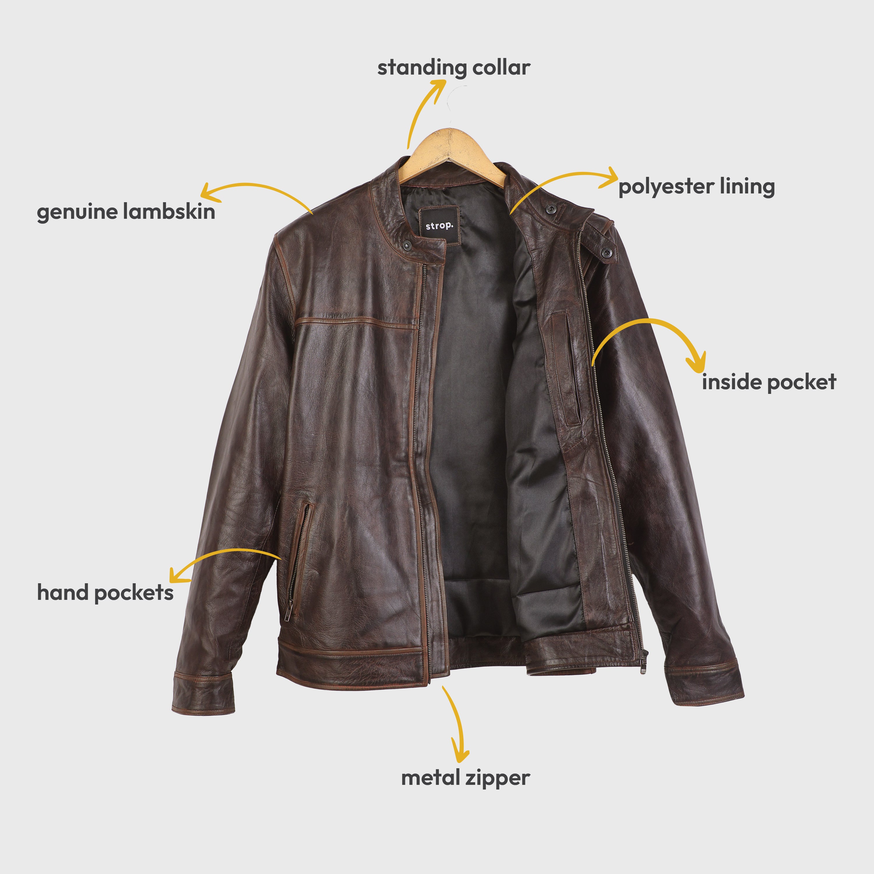 The Roadster - Men's Leather Jacket – Strop.