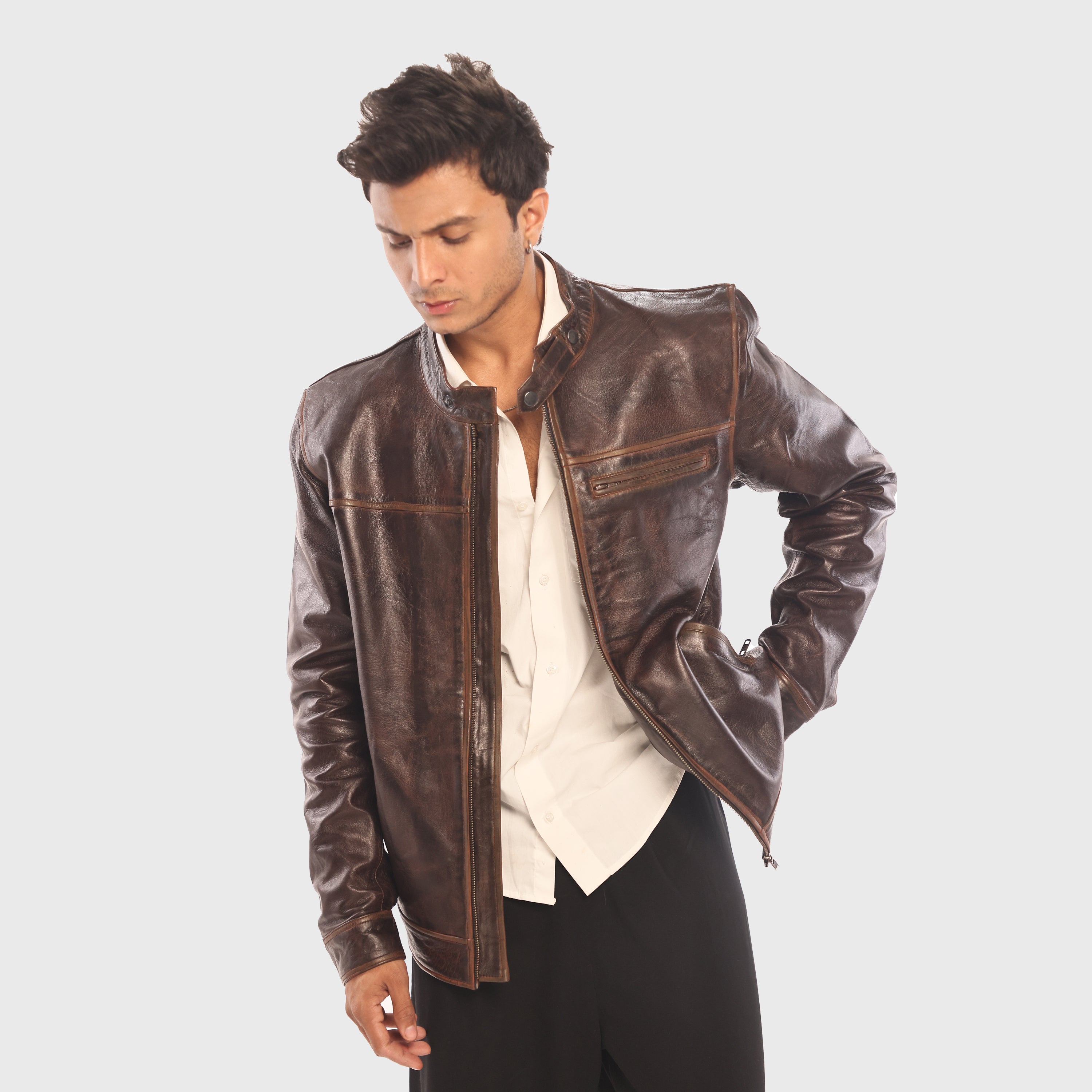 希少！！】 A LEATHER ROADSTER JACKET(旧名称DRIZZLER) ジャケット
