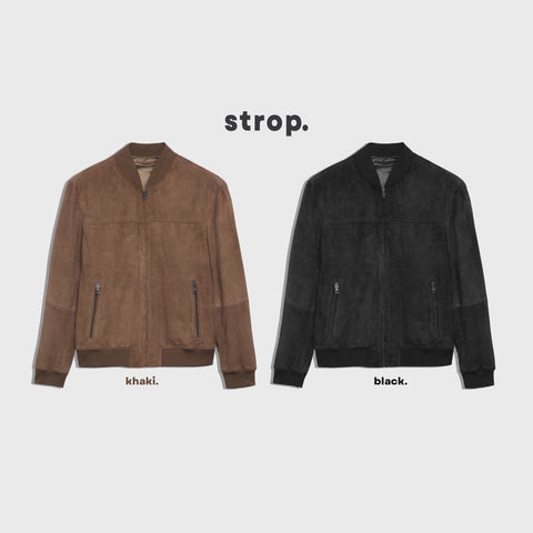 The Suede Bomber - Men's Leather Jacket