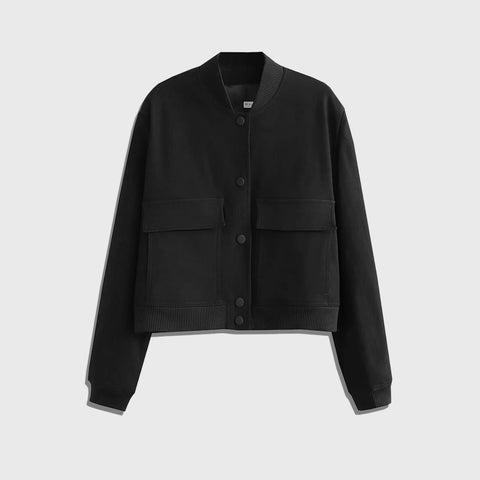 The Pilot women’s bomber jacket with classic everyday leather style