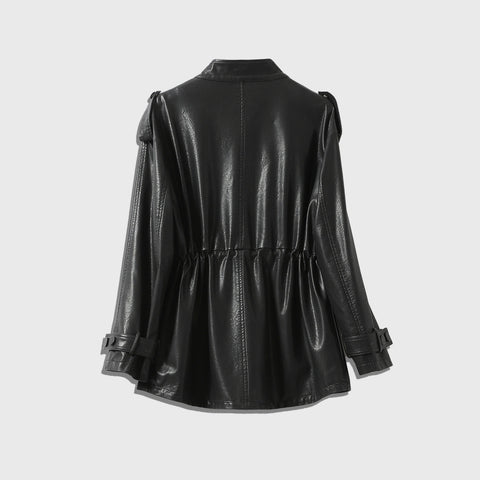 The Drawstring - Women's Leather Jacket