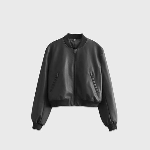 The Bomber - Women's Leather Jacket