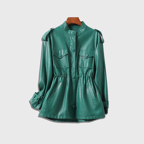 The Drawstring - Women's Leather Jacket