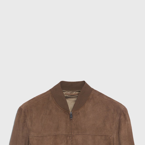 The Suede Bomber - Men's Leather Jacket