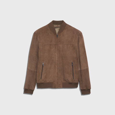 The Suede Bomber - Men's Leather Jacket