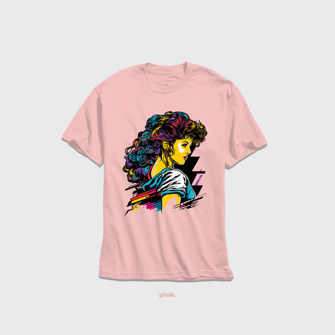 80s Vintage Girl - Crew Neck Tee